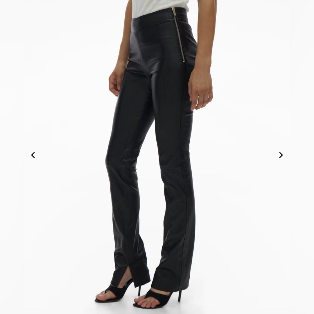 NWT Helmut Lang Core Slit Leather Pants